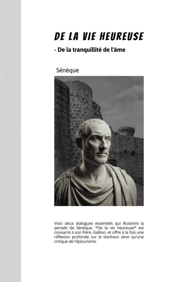 De la vie heureuse – De la tranquillité de l’âme